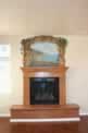 Mediterranean Ocean Mural and Faux Stone Fireplace