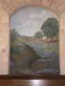 Hill Country Niche Mural and Faux Wood Mantle