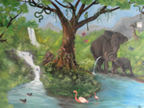 African Safari Children Wall Mural
